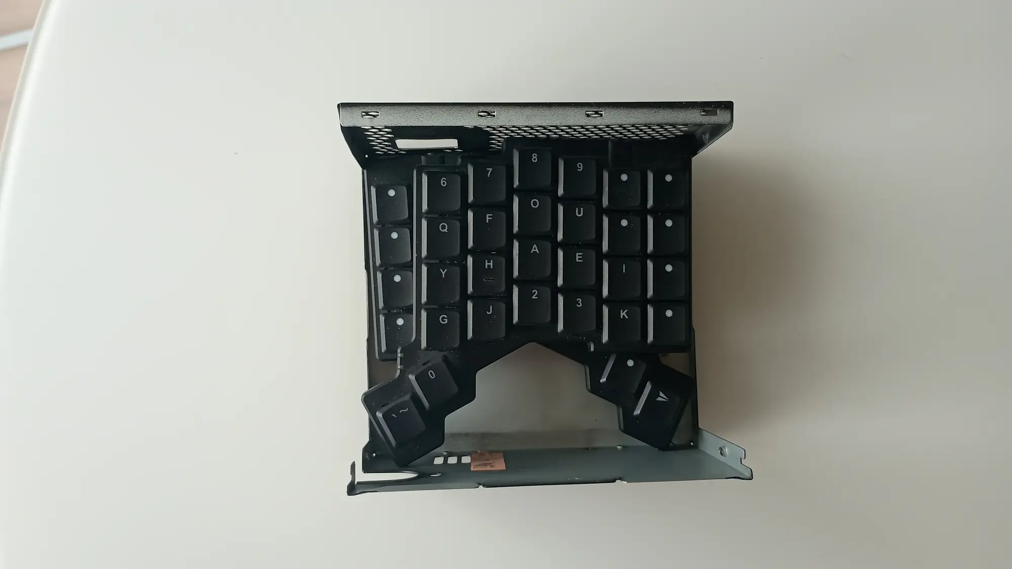 Both keyboard halves packed together
